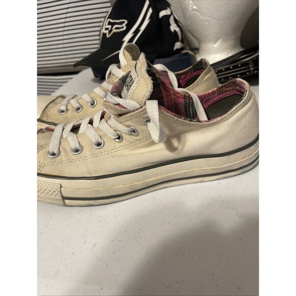 Converse All Star Chuck Taylor Off White Low Tops Size Men’s 8 Women’s 10 - Picture 6 of 16